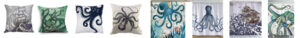 Pctopus Pillow and Shower Curtain