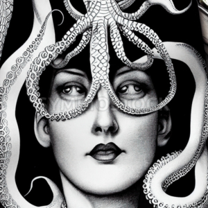 Portrait of an woman octopus - Resolution: 8192 by 8192 pixels