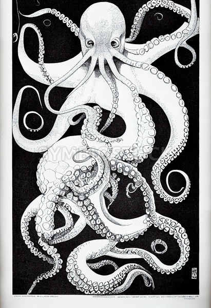 north pacific giant octopus drawing